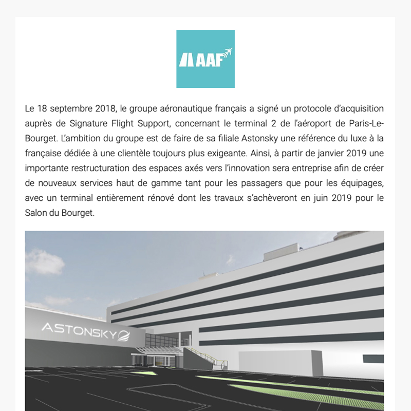 Clair Group achète le terminal 2 de Paris Le Bourget
