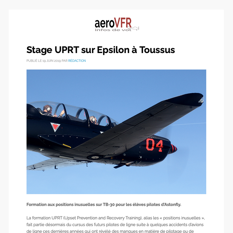 Stage UPTR sur epsilon à Toussus