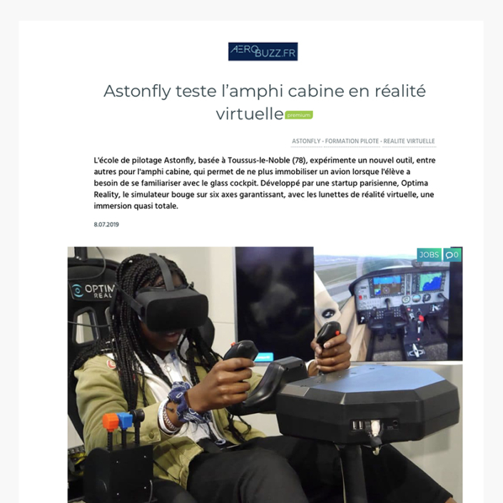 Astonfly teste l’amphi cabine en réalité virtuelle