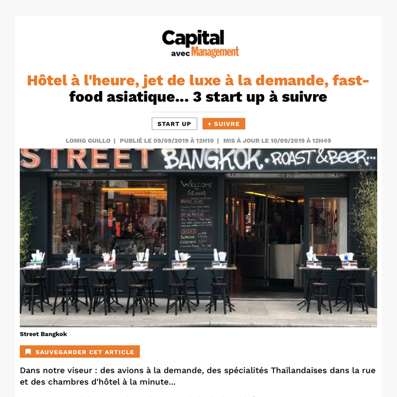 3 start up à suivre - Article Capital avec Management