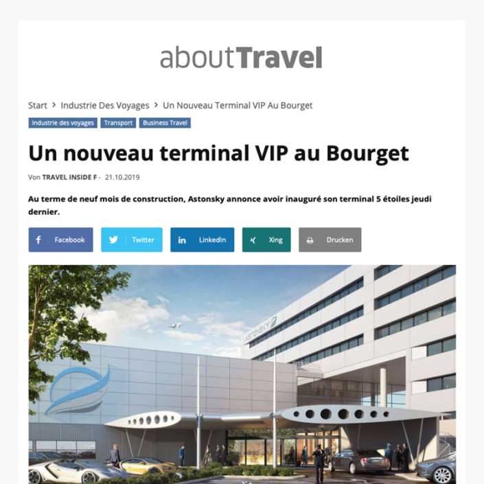 Un nouveau terminal VIP au Bourget - Site Abouttravel.com